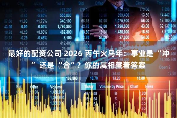 最好的配资公司 2026 丙午火马年：事业是 “冲” 还是 “合”？你的属相藏着答案